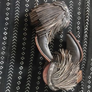 Junk gypsy “Spit fire” fringe cowboy booties